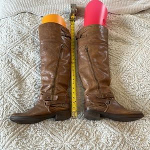 Luxury rebel over the knee boot European size 37 1/2 all leather brown